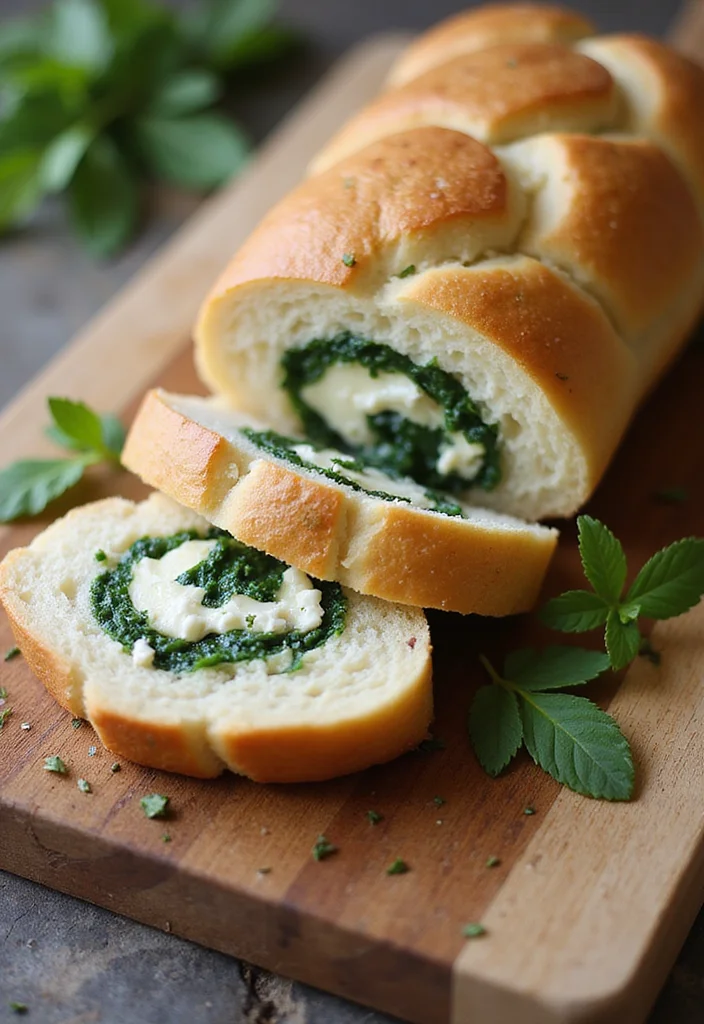 10 Bread Dinner Recipes for Simple Comfort - 4. Stuffed Bread with Spinach and Feta