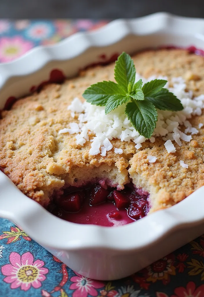 10 Crockpot Dessert Recipes for Effortless Treats - 5. Berry Coconut Crumble