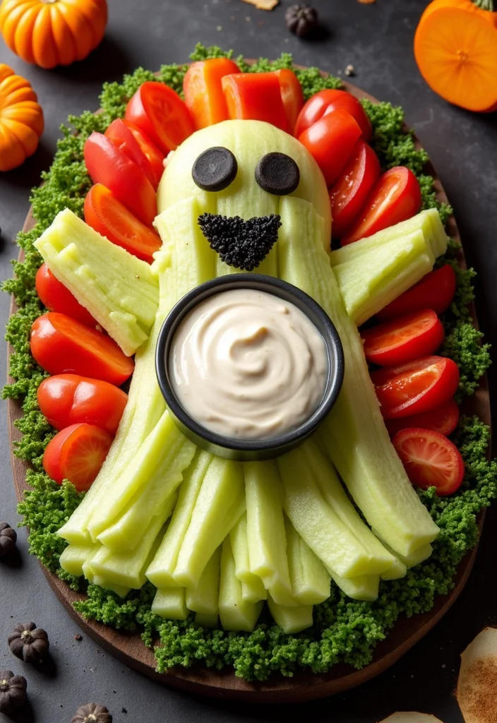 10 Halloween Dinner Recipes Fun and Festive - 10. Ghoulish Veggie Platter