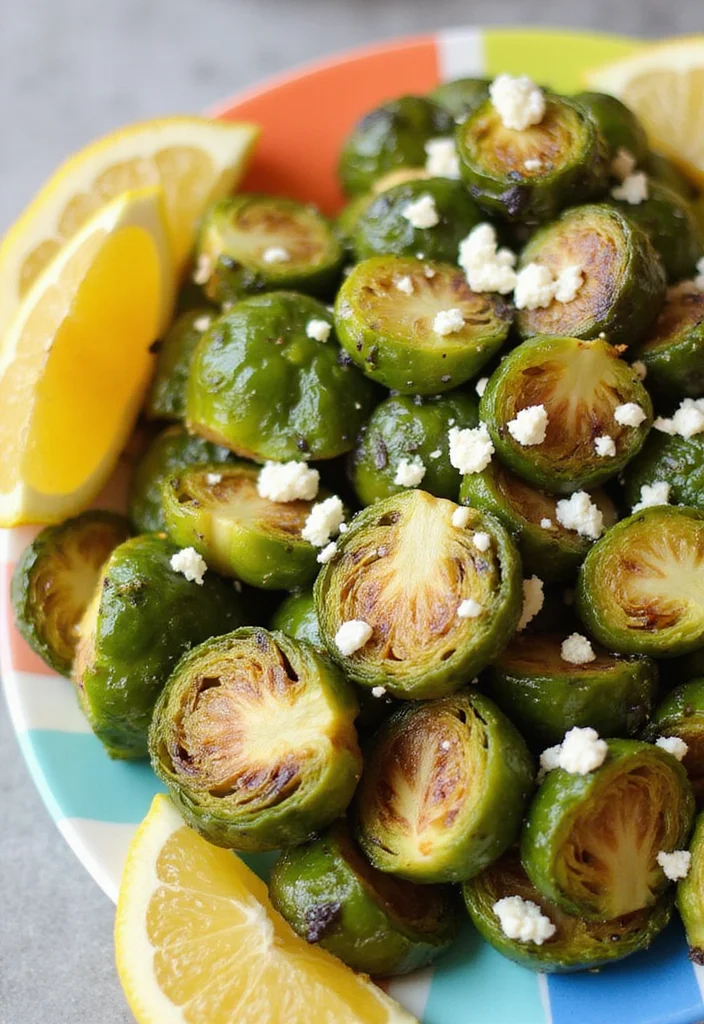 10 Healthy Brussels Sprout Recipes for Easy Sides - 10. Brussels Sprouts with Lemon and Feta
