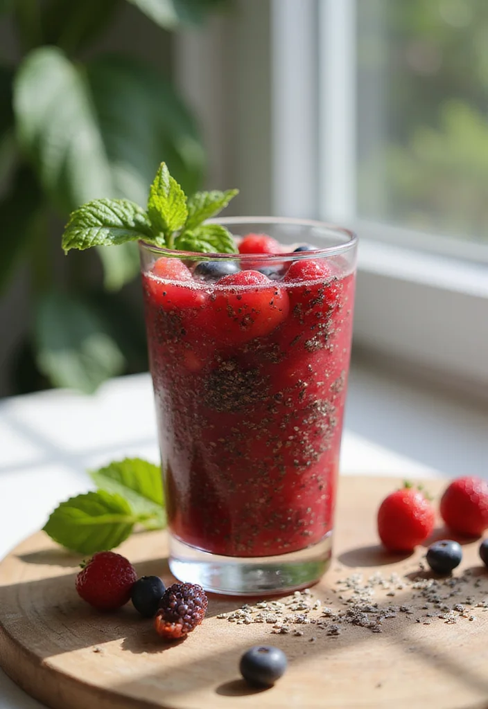 10 Healthy Drink Recipes for Daily Wellness - 9. Berry Chia Seed Drink