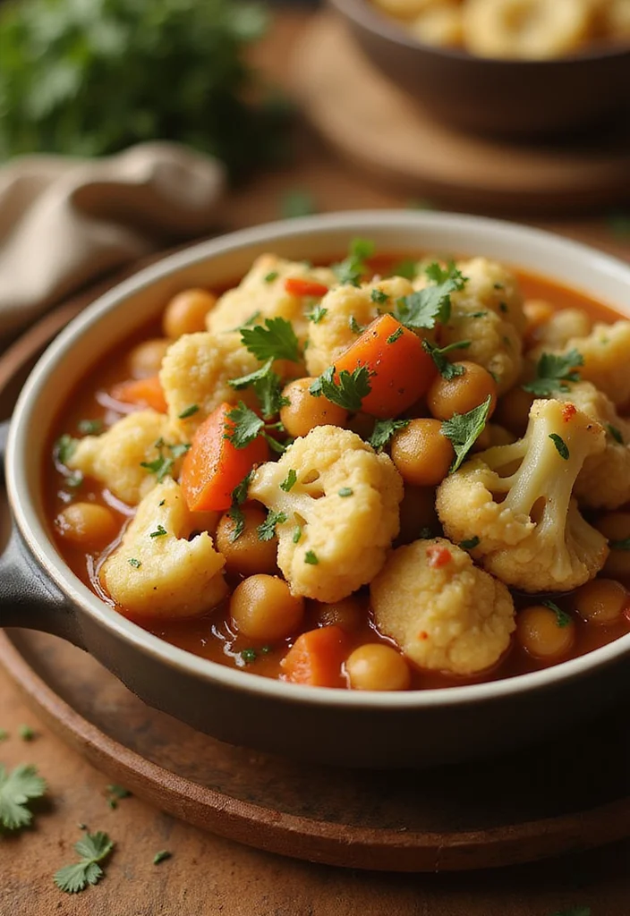 10 Healthy Dutch Oven Recipes for Cozy Meals - 7. Cauliflower and Chickpea Stew