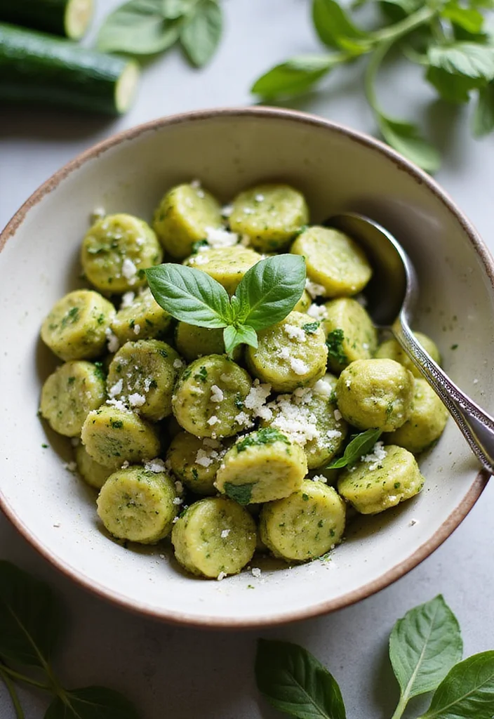 10 Healthy Gnocchi Recipes for Light Comfort - 3. Pesto Zucchini Gnocchi