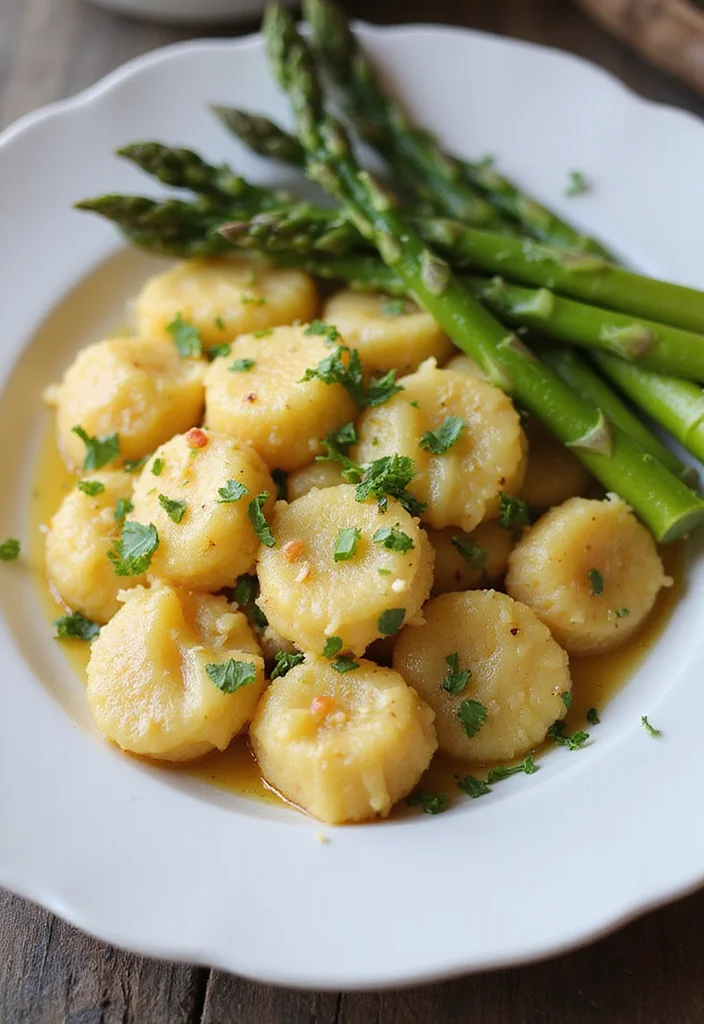 10 Healthy Gnocchi Recipes for Light Comfort - 9. Garlic Butter Gnocchi with Asparagus
