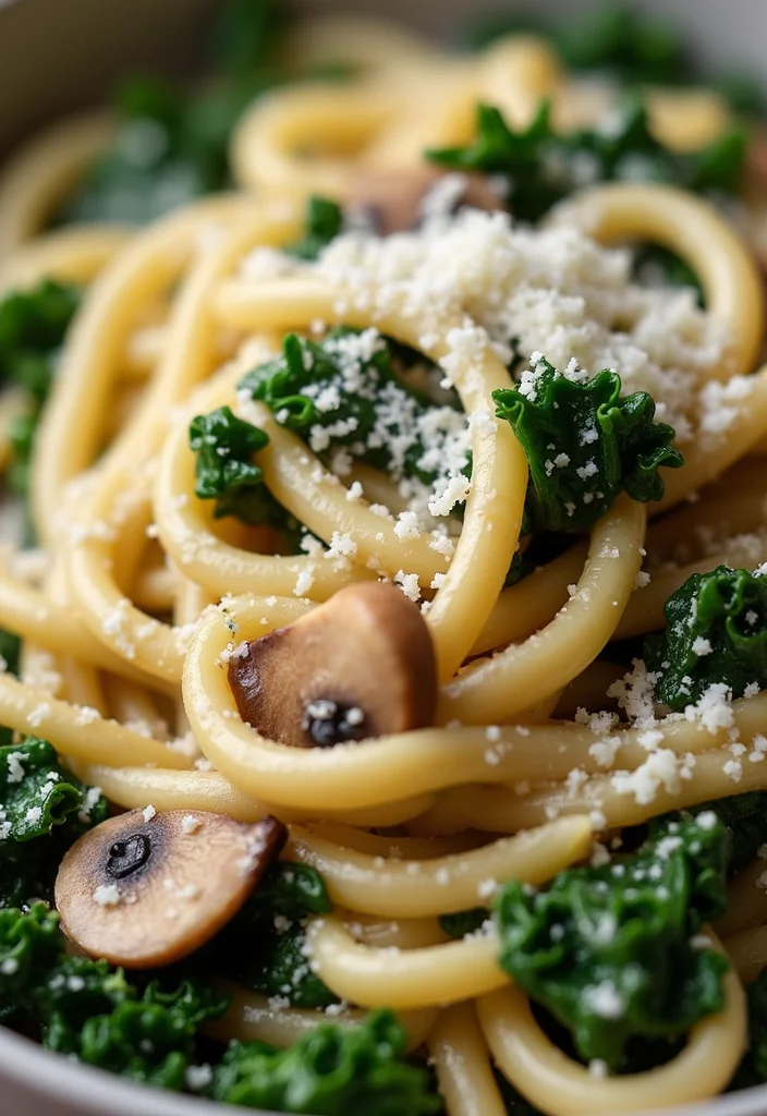 10 Kale Dinner Recipes for Nutritious Meals - 1. Creamy Kale and Mushroom Pasta