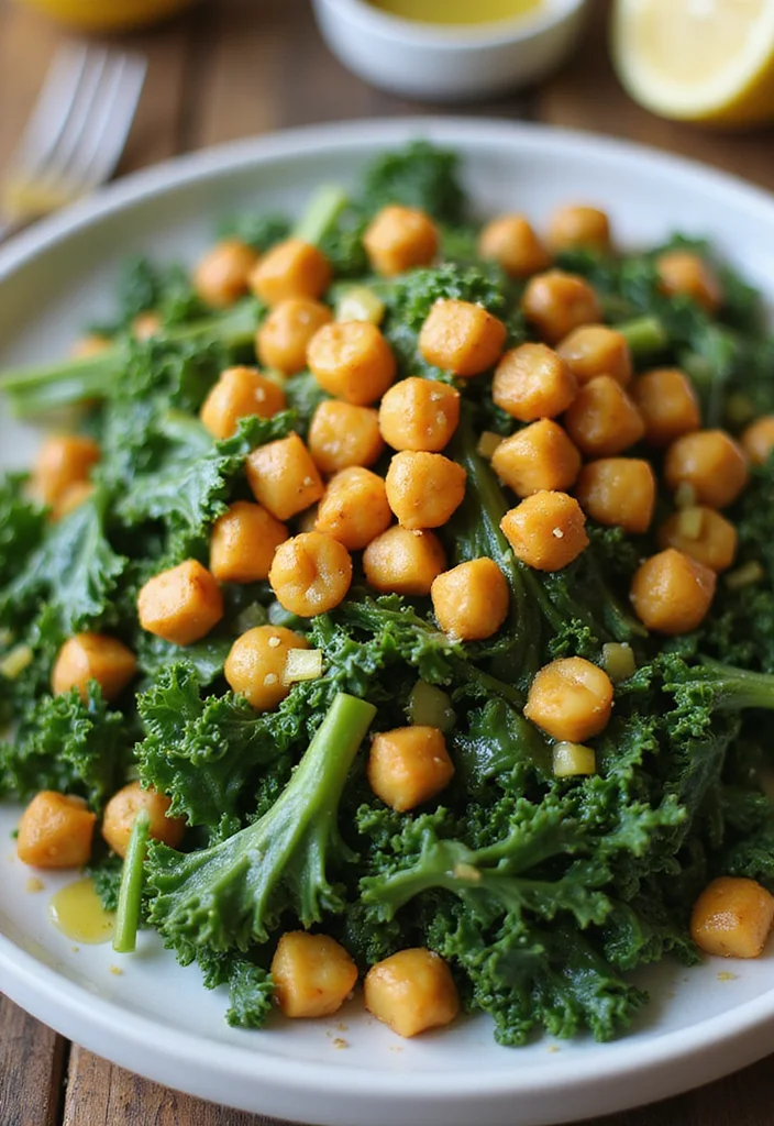 10 Kale Dinner Recipes for Nutritious Meals - 6. Kale Salad with Roasted Chickpeas