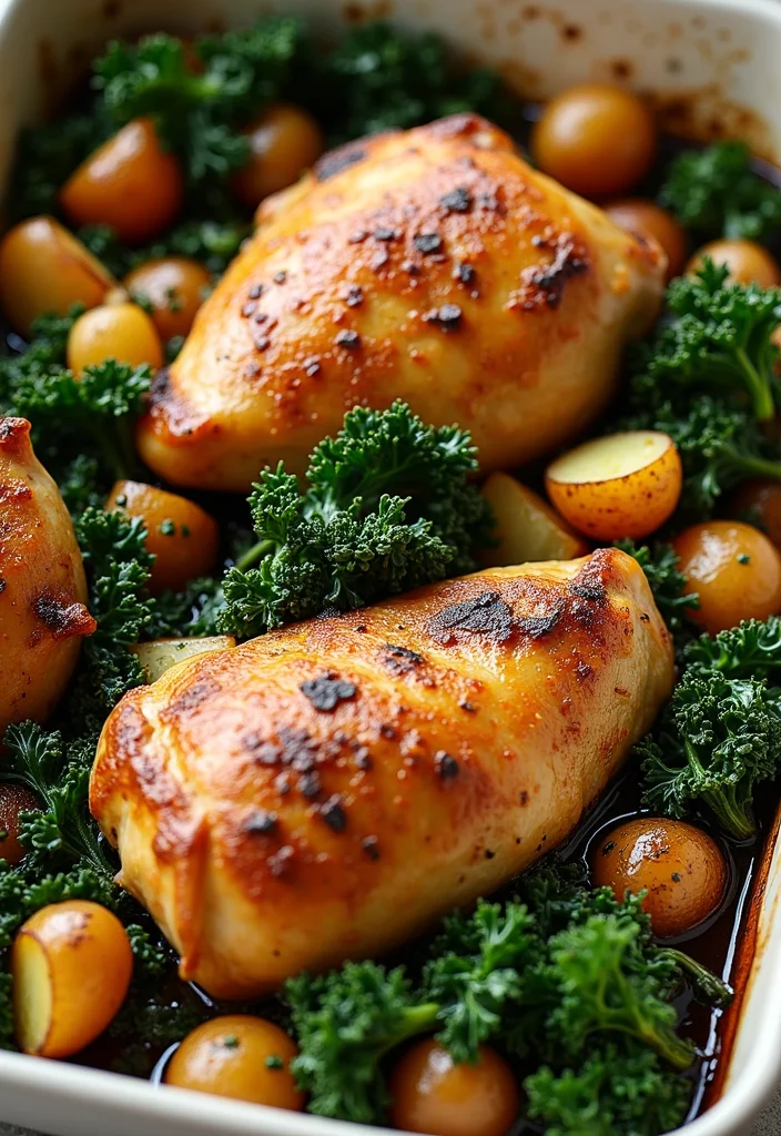 10 Kale Dinner Recipes for Nutritious Meals - 7. One-Pan Kale and Chicken Bake
