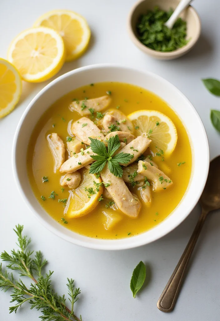 10 Keto Chicken Soup Recipes for Comfort and Ease - 3. Lemon Herb Chicken Soup