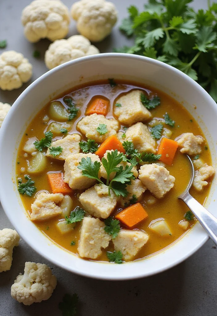10 Keto Chicken Soup Recipes for Comfort and Ease - 9. Chicken and Cauliflower Rice Soup