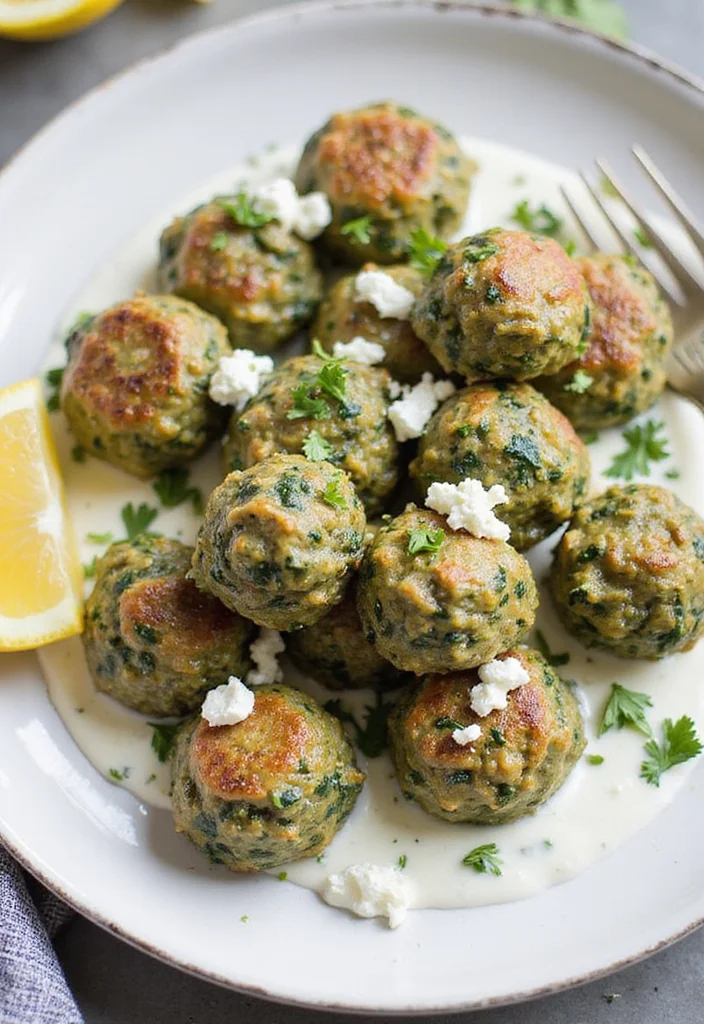 10 Keto Meatball Recipes for Easy Weeknight Cooking - 2. Spinach and Feta Meatballs