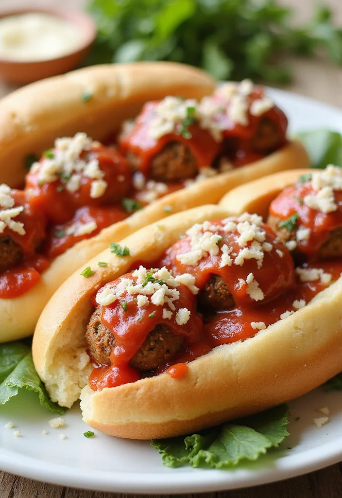 10 Keto Meatball Recipes for Easy Weeknight Cooking - 7. Meatball Subs with Cauliflower Bread