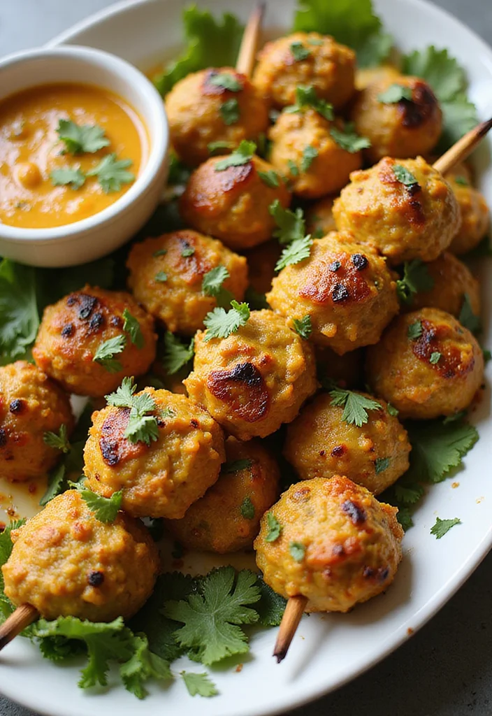 10 Keto Meatball Recipes for Easy Weeknight Cooking - 9. Meatball Curry Skewers