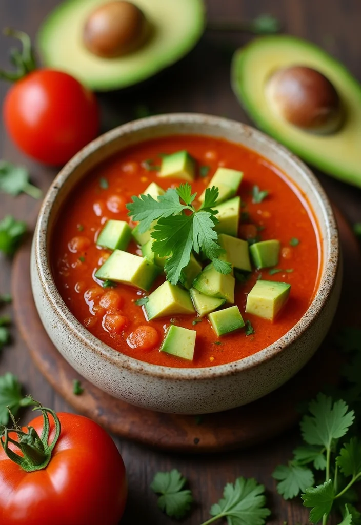 10 Keto Vegetable Soup Recipes for Simple Warm Bowls - 3. Spicy Tomato and Avocado Soup