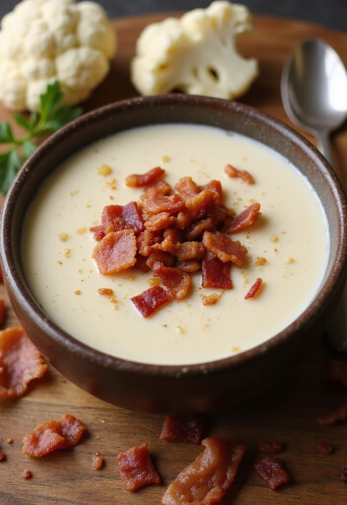 10 Keto Vegetable Soup Recipes for Simple Warm Bowls - 6. Cauliflower Chowder with Bacon