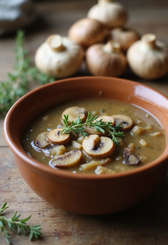 10 Keto Vegetable Soup Recipes for Simple Warm Bowls - 9. Mushroom and Thyme Soup
