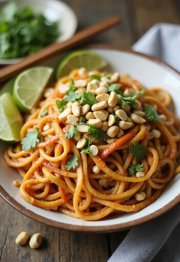 10 Keto Zoodle Recipes for Light Pasta Style Meals - 7. Thai Peanut Zoodles