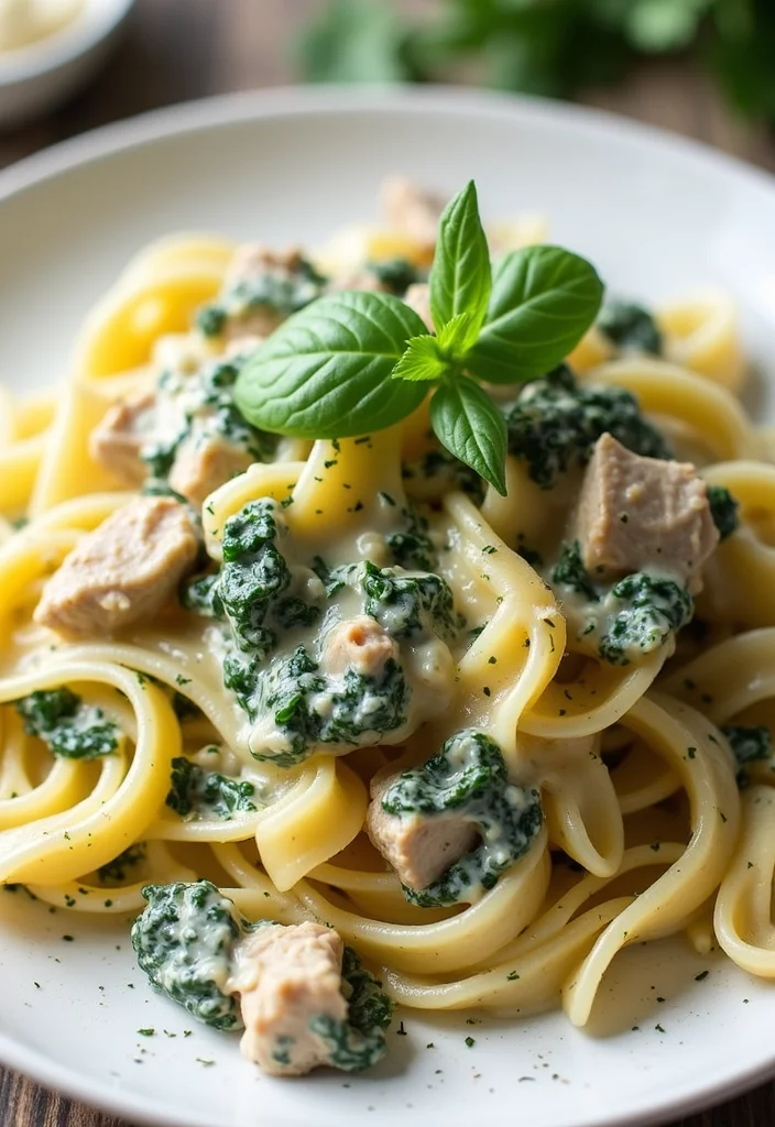 10 Low FODMAP Dinner Recipes for Gentle Eating - 1. Creamy Spinach and Chicken Pasta