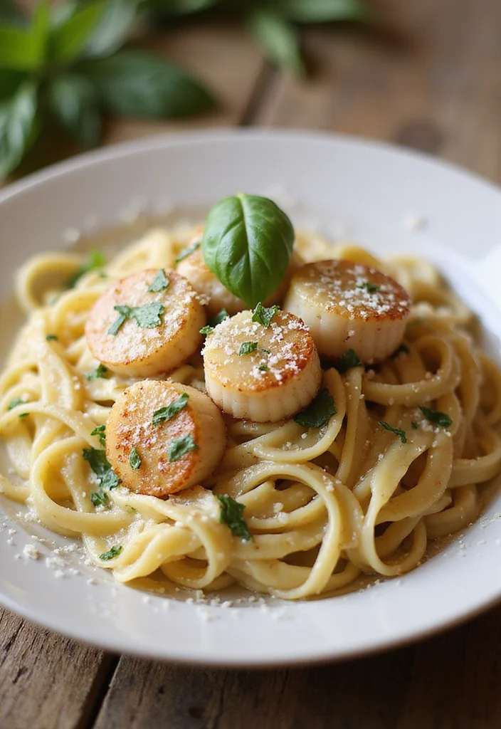 10 Scallop Dinner Recipes for Simple Elegant Meals - 5. Creamy Garlic Scallops Pasta