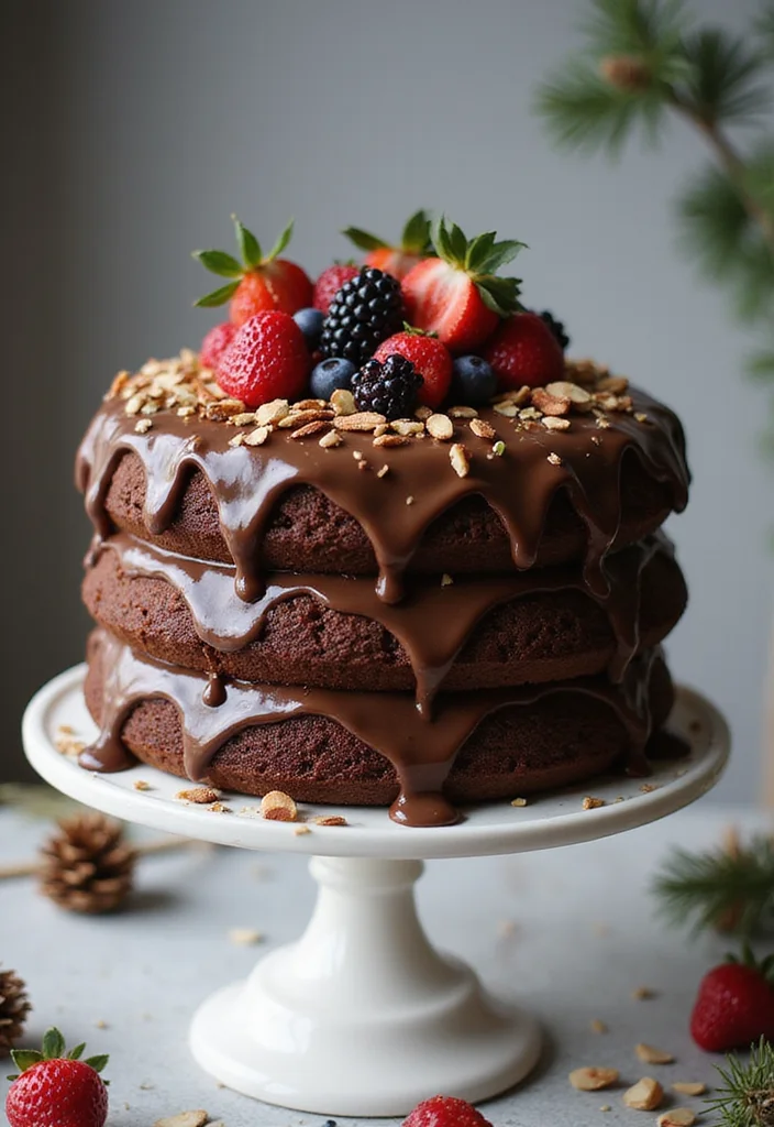 10 Vegan Christmas Recipes for a Festive Table - 2. Chocolate Almond Cake