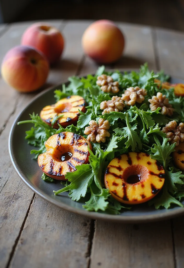 10 Vegan Grilled Recipes for Fresh Seasonal Meals - 2. Grilled Peach and Arugula Salad