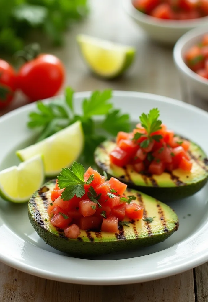 10 Vegan Grilled Recipes for Fresh Seasonal Meals - 7. Grilled Avocado with Tomato Salsa