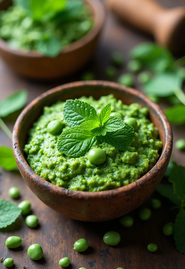 10 Vegan Pesto Recipes Fresh and Flavorful - 5. Mint & Pea Pesto