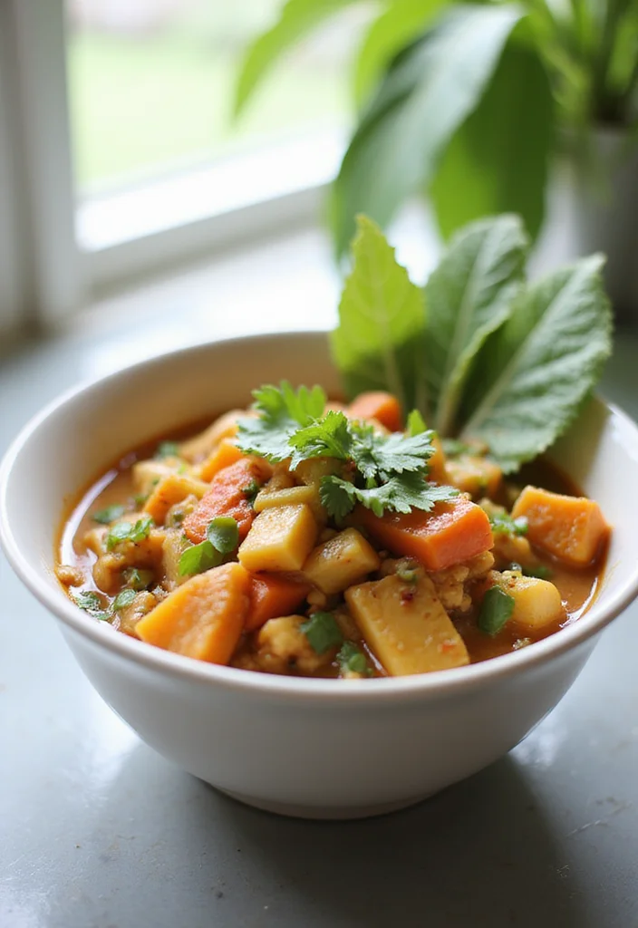 10 Vegan Thai Curry Recipes Warm and Aromatic - 10. Lemongrass Thai Curry with Vegetables