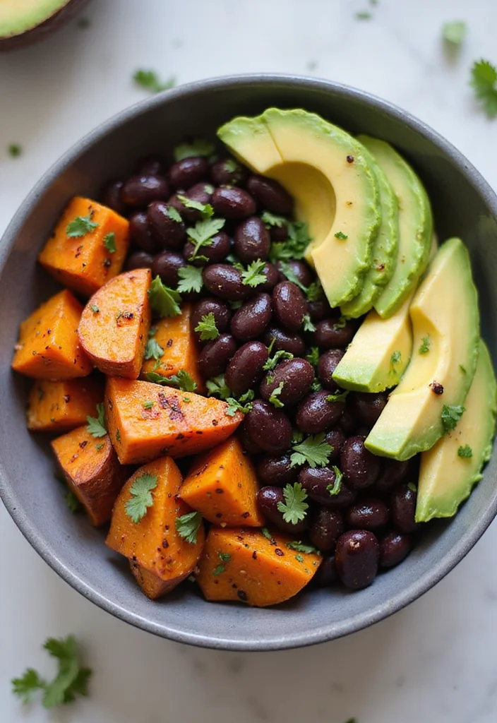12 Best Quick Dinner Recipes Ready Fast - 5. Sweet Potato and Black Bean Bowl
