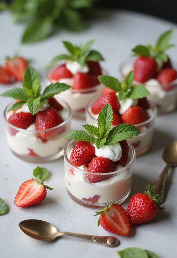 12 Dessert Cup Recipes Simple and Pretty - 8. Roasted Strawberry Balsamic Cups