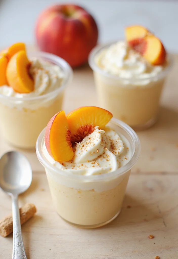 12 Dessert Cup Recipes Simple and Pretty - 9. Ginger Peach Cups