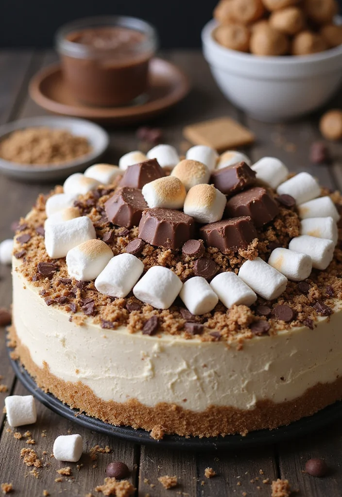 12 Easy Thanksgiving Dessert Recipes for Busy Cooks - 10. No-Bake S'mores Cheesecake