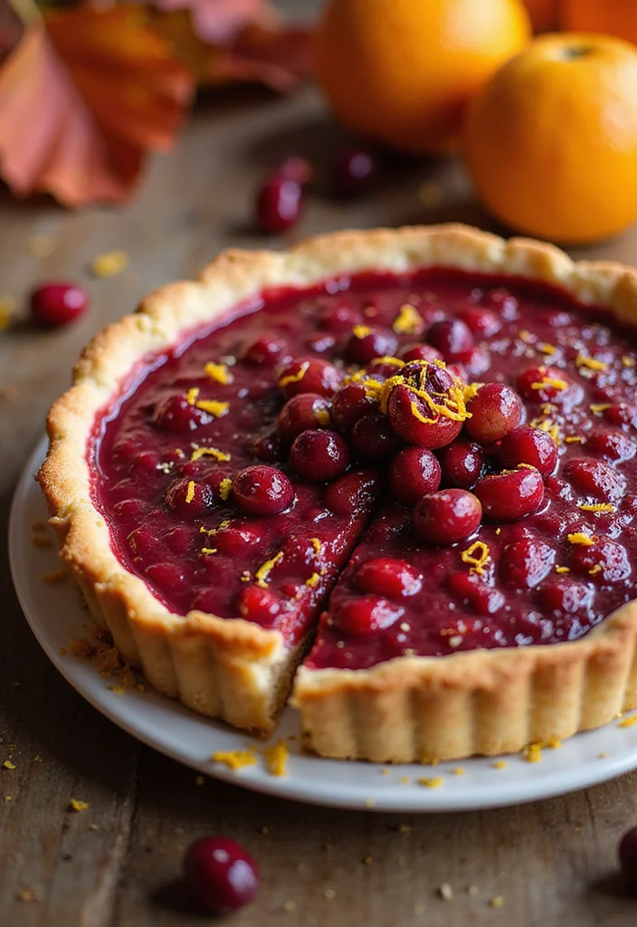 12 Easy Thanksgiving Dessert Recipes for Busy Cooks - 3. Cranberry Orange Tart