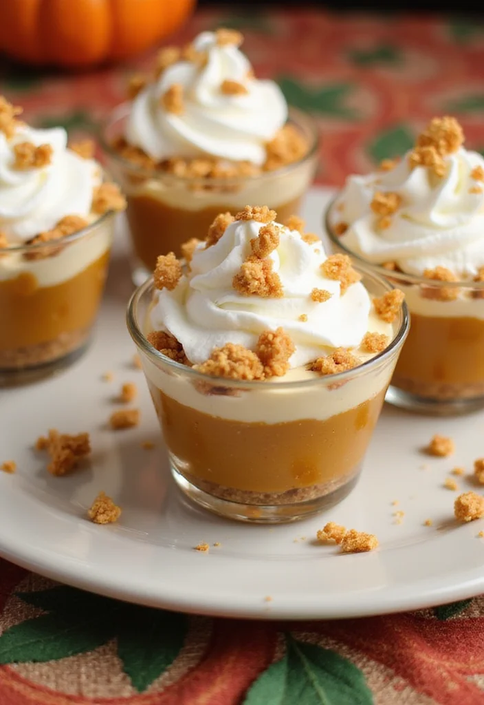 12 Easy Thanksgiving Dessert Recipes for Busy Cooks - 8. Mini Pumpkin Pie Parfaits