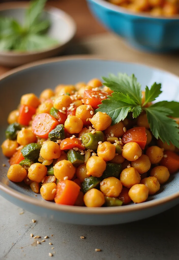 12 Fresh Dinner Recipes Light and Flavorful - 3. Spicy Chickpea Stir-Fry