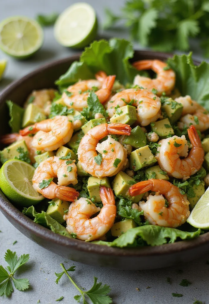 12 Fresh Dinner Recipes Light and Flavorful - 7. Shrimp and Avocado Salad