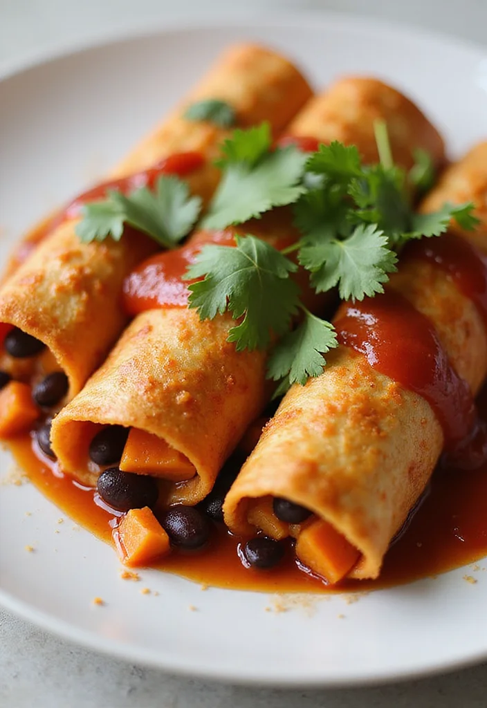12 Fresh Dinner Recipes Light and Flavorful - 9. Sweet Potato and Black Bean Enchiladas