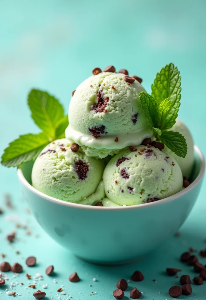 12 Fun and Easy Vegan Ice Cream Dessert Recipes - 10. Mint Chocolate Chip Ice Cream