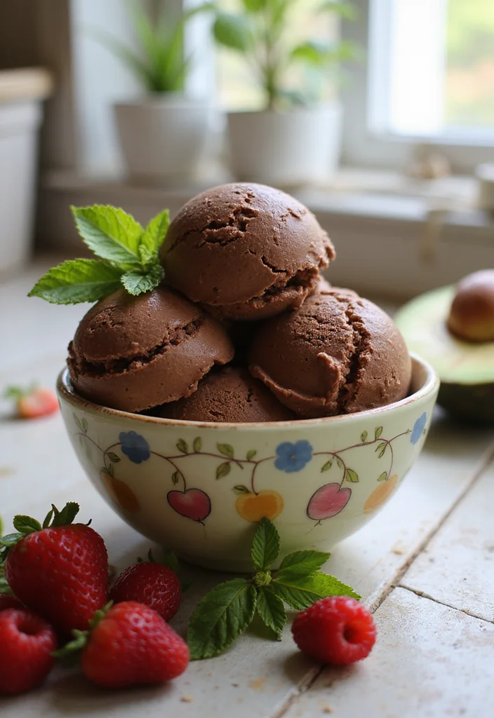 12 Fun and Easy Vegan Ice Cream Dessert Recipes - 2. Avocado Chocolate Ice Cream