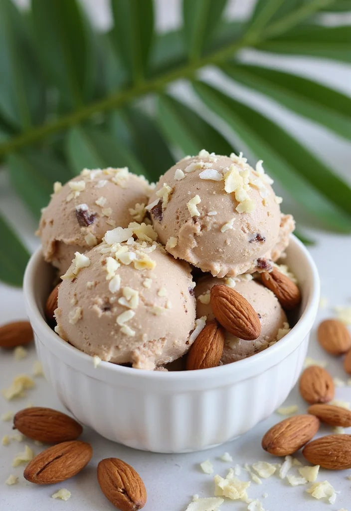 12 Fun and Easy Vegan Ice Cream Dessert Recipes - 7. Almond Joy Ice Cream