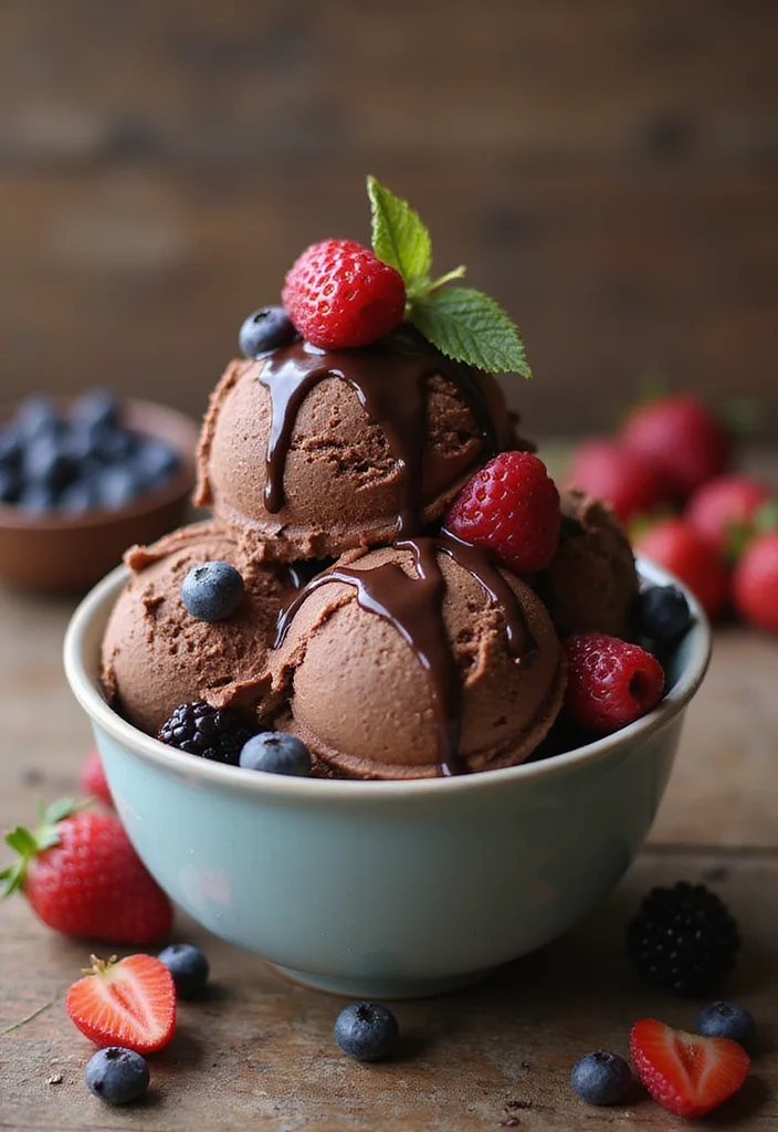 12 Fun and Easy Vegan Ice Cream Dessert Recipes - 9. Choco-Berry Blast Ice Cream