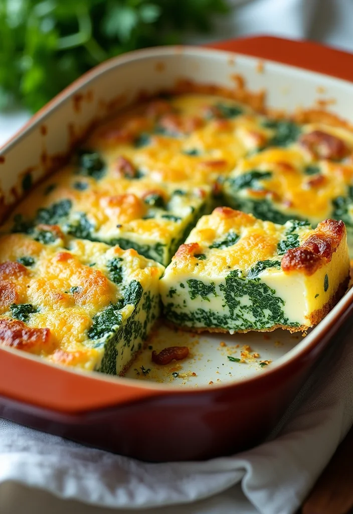 12 Healthy Dinner Casserole Recipes for Busy Nights - 7. Spinach and Feta Egg Casserole
