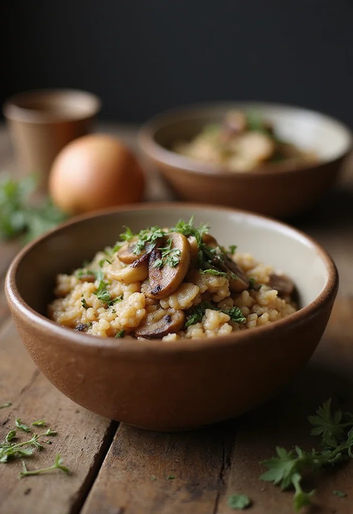 12 Healthy Italian Recipes: Simple and Flavorful - 11. Mushroom Risotto with Brown Rice