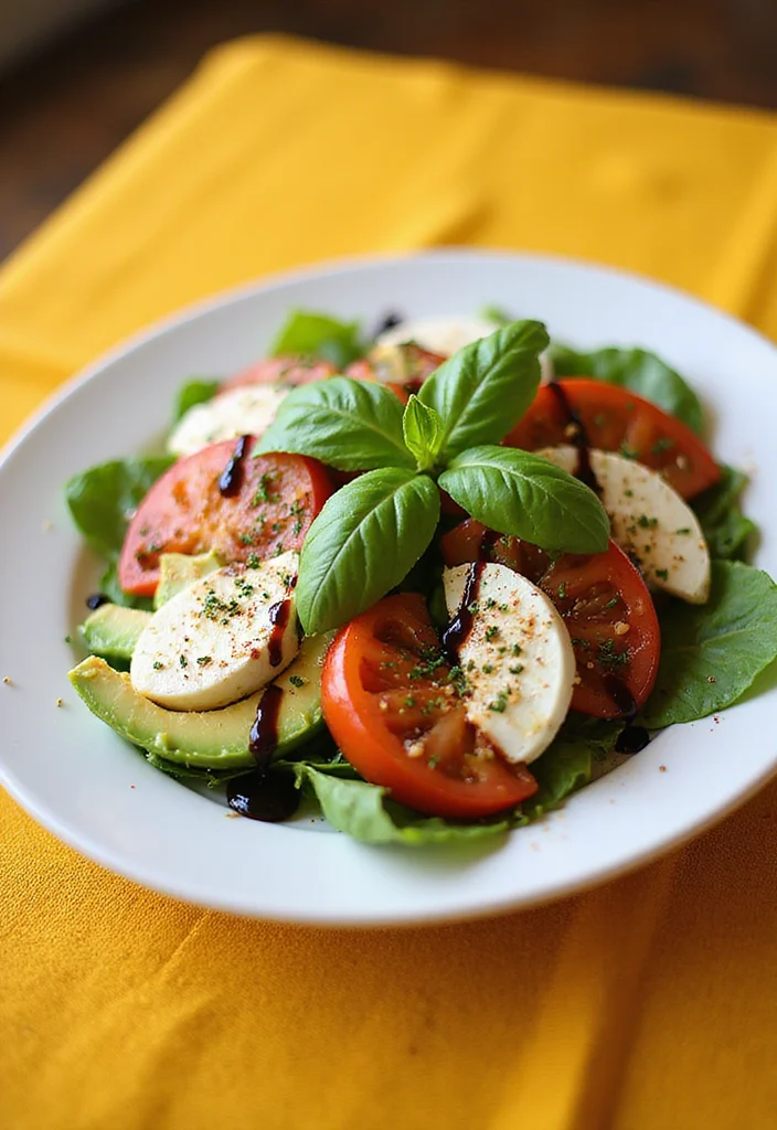 12 Healthy Italian Recipes: Simple and Flavorful - 9. Caprese Salad with Avocado