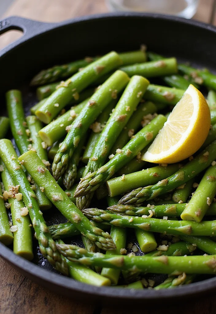 12 Healthy Stir Fry Recipes Fresh and Fast - 9. Lemon Garlic Asparagus Stir Fry