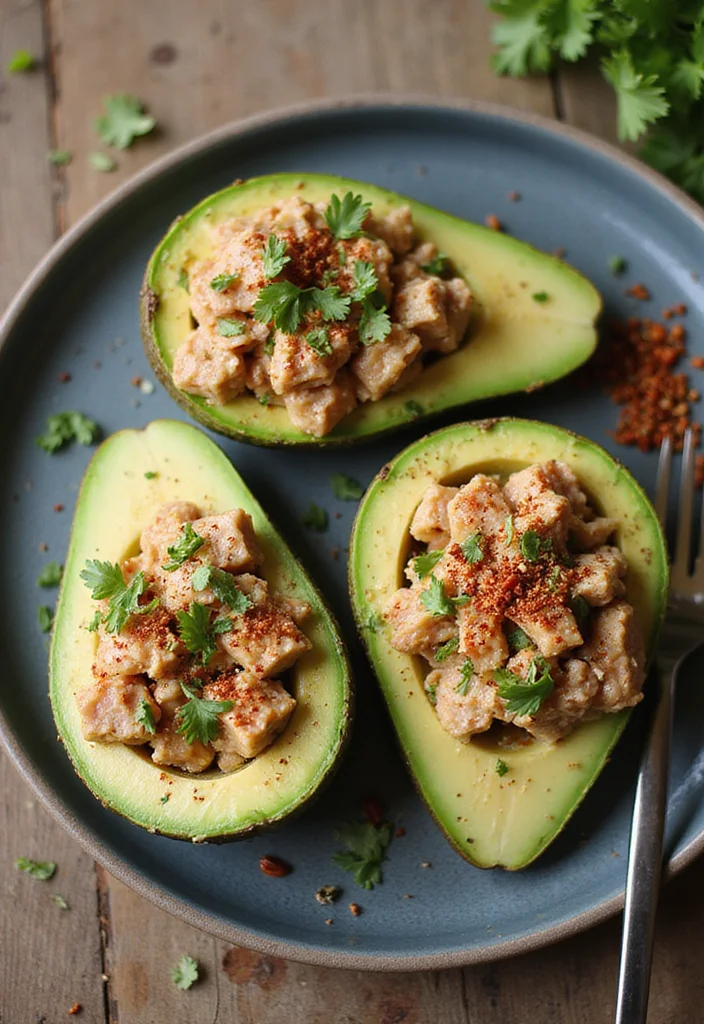 12 Healthy Tuna Recipes for Light Protein Meals - 2. Tuna-Stuffed Avocado