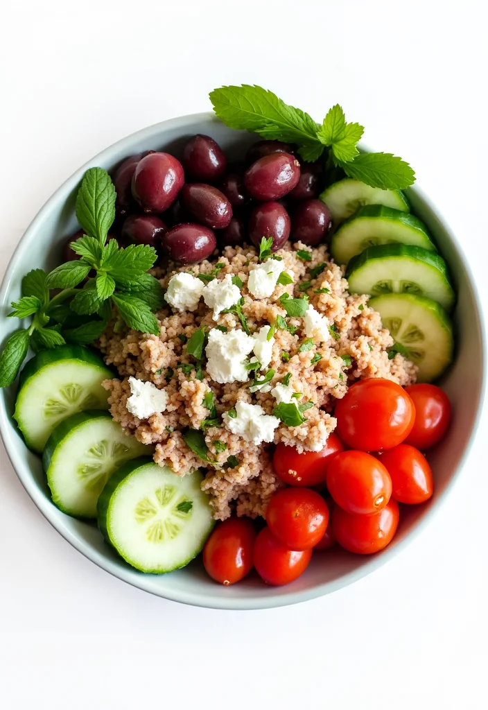 12 Healthy Tuna Recipes for Light Protein Meals - 6. Greek Tuna Bowl