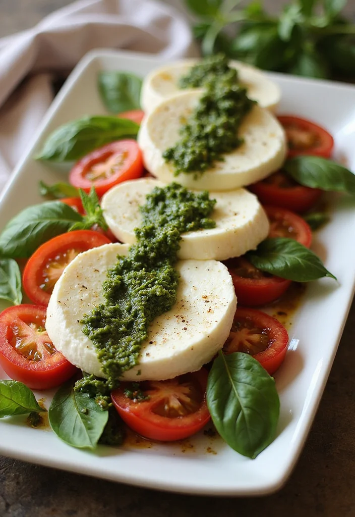 12 Keto Friendly Salad Recipes for Fresh Eating - 6. Caprese Salad with Pesto