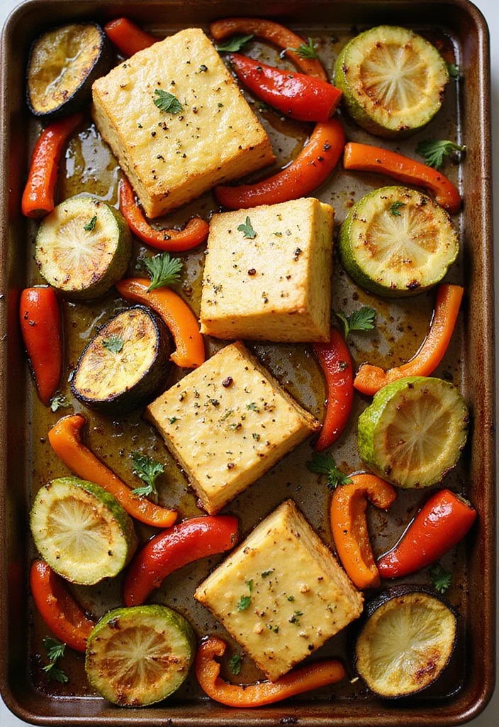 12 Keto Sheet Pan Recipes for Fast No Fuss Dinners - 4. Roasted Vegetable and Halloumi Bake