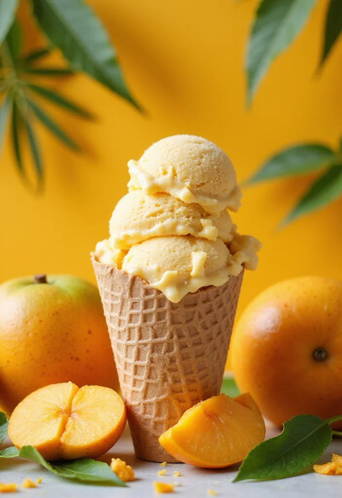 12 Mango Dessert Recipes Sweet and Refreshing - 10. Mango Ice Cream
