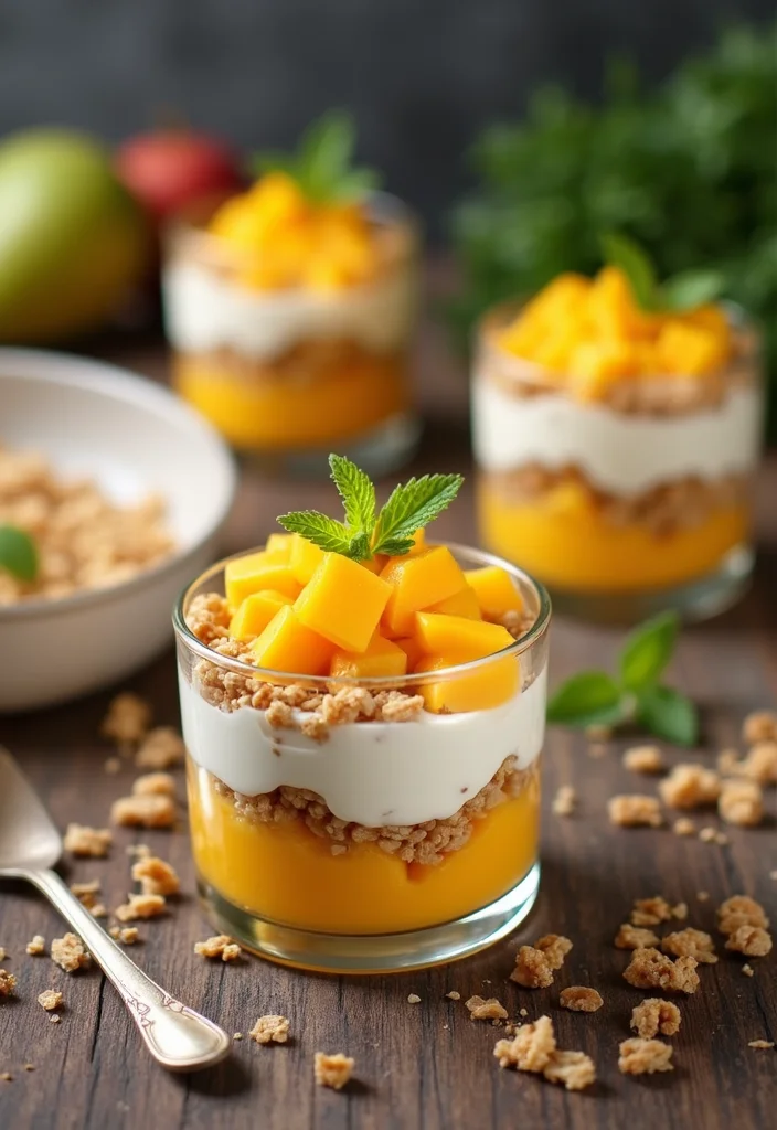 12 Mango Dessert Recipes Sweet and Refreshing - 11. Tropical Mango Parfait